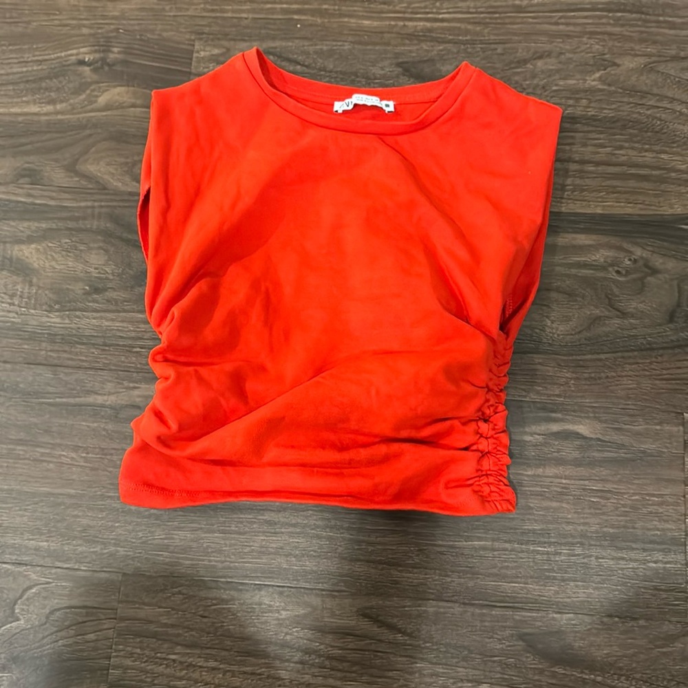 Zara cropped red tank